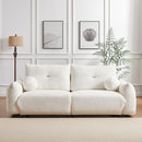 2 Seater Cushion Sofa With 2 Cushions And 2 Ball Pillows