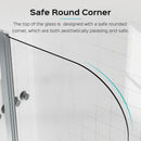 Frameless Folding Shower Doors For Bathtub With Pivot Tub Glass Door, 1 / 4" Tempered Glass