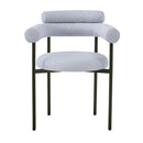 Contemporary Upholstered Armchair Dining Chairs With Metal Legs (Set of 2)