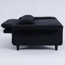 Modern Fabric Multi-Functional Sofa Bed With Adjustable Armrests And Backrests