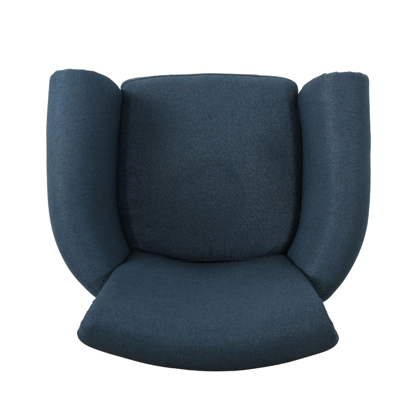 Elegant Club Chair With Nailhead Trim And Birch Wood Legs