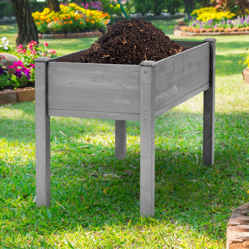 Raised Garden Bed With Legs, Elevated Planter Box For Outdoor Plants