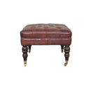 Buffalo - Leather Ottoman With Castor Legs