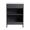 Modern Freestanding Bathroom Vanity With Resin Sink & Soft Close Cabinet Doors