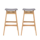 Modern Bar Stool Set With Upholstered Seating