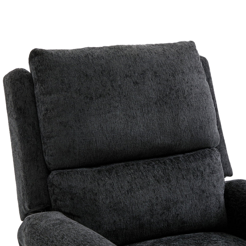 Manual Recliner Massage Chair With Swivel Rocker, 8 Massage Modes, Side Storage Pocket