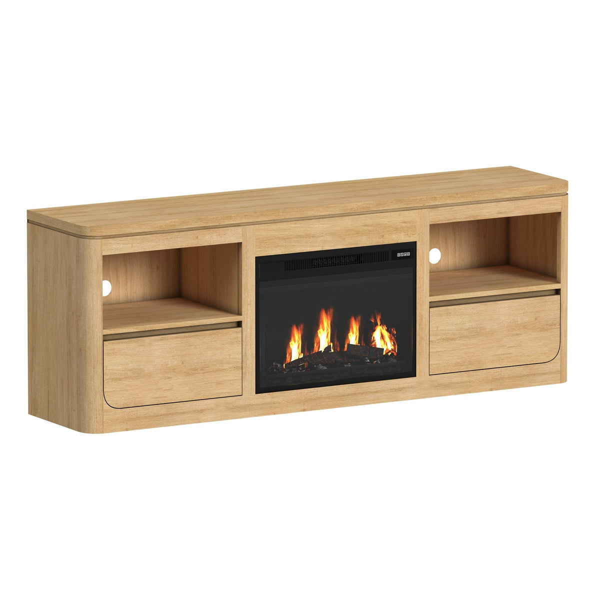 Rosalie Entertainment Unit With 71" TV Console in Black by Elements International, view 34