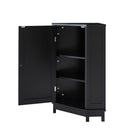 Bathroom Cabinet Triangle Corner Storage Cabinet With Adjustable Shelf Modern Style