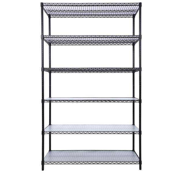 6 Tier 6000Lbs Capacity Nsf Metal Shelf Wire Shelving Unit, Heavy Duty Adjustable Storage Rack With Wheels & Shelf Liners For Commercial Grade Utility Steel Storage Rack