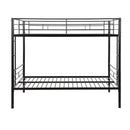 Modern Metal Bunk Bed, Full Over Full, No Box Spring Needed - Black