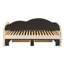 Upholstered Daybed With Cloud-Shaped Backrest, Trundle & 2 Drawers And USB Ports