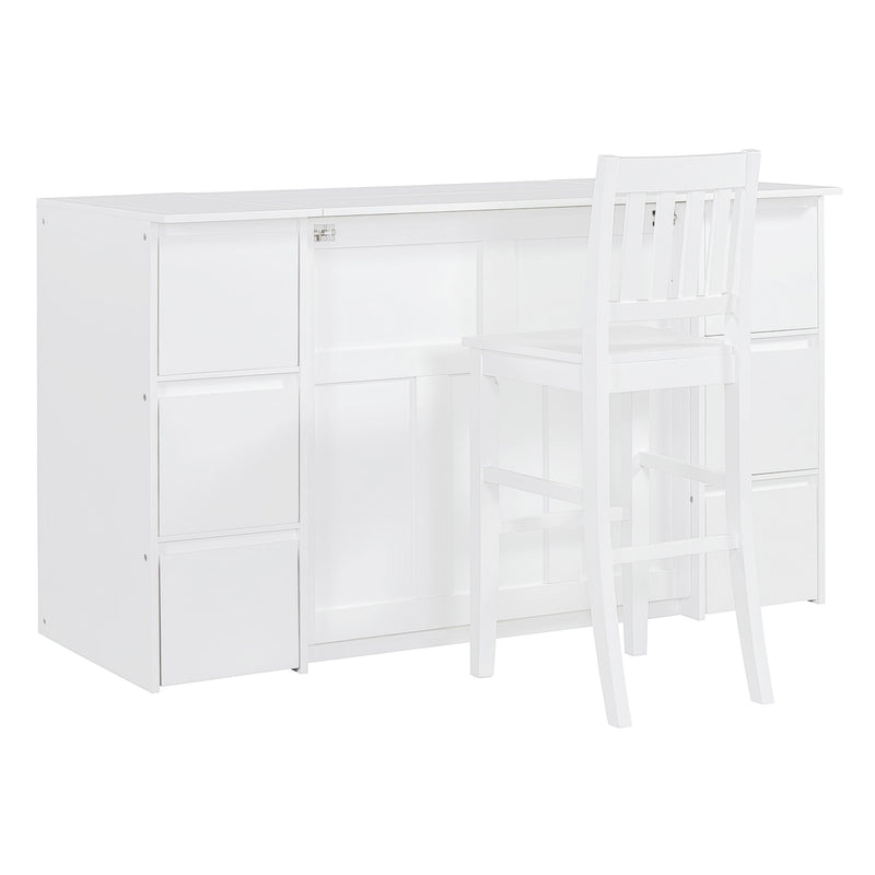 Murphy Bed With Drawers, Cabinets, And USB Ports