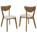 Kersey - Curved Wood Dining Side Chair (Set of 2) - Chestnut - Atlantic Fine Furniture Inc