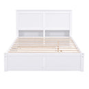 Storage Platform Bed With Pull Out Shelves And Trundle