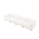 Stylish Chenille Sofa With Storage Seat And Cylindrical Backrest