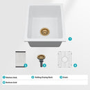 Quartz Composite Undermount Single Bowl Kitchen Sink