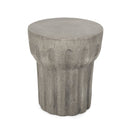 Outdoor Round Side Table - Gray