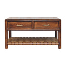 Regency - Woven Console Table With 2 Drawers - Brown