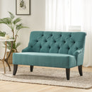 Nicole - French Style Upholstered Loveseat With Tufted Backrest - Teal