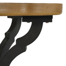 Charming French Country End Table With Hourglass Design - Natural / Black