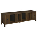 Carey - 79" TV Stand Fireplace Media Console - Dark Pine