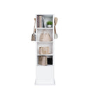 360 Degrees Rotating Makeup Cabinet With Full-Length Mirror, Jewelry Storage