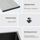 Farmhouse Kitchen Sink, Stainless Steel, Apron Front