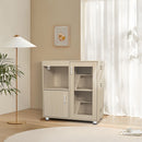 4 Tier Hamster Cage With Acrylic Windows And Storage Cabinet