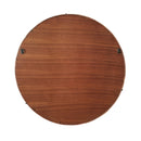 Hausen - Mid-Century Modern Round Accent Wall Mirror - Brown Walnut