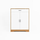 Freestanding Wooden Shoe Cabinet, 4 Tier Organizer With Drawer