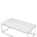 Snyder - Coffee Table - Engineered Stone Top & Chrome