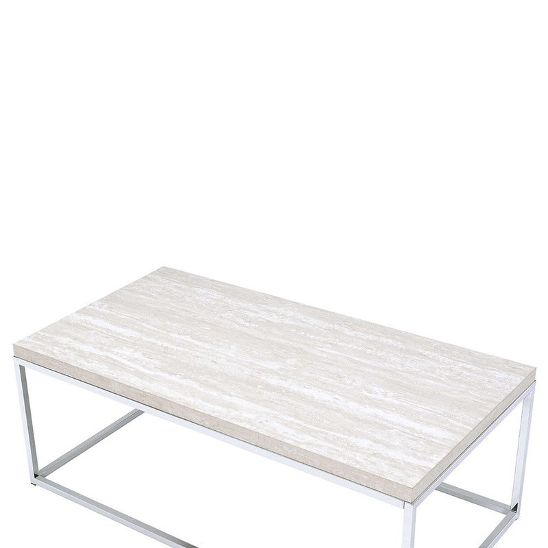 Snyder - Coffee Table - Engineered Stone Top & Chrome