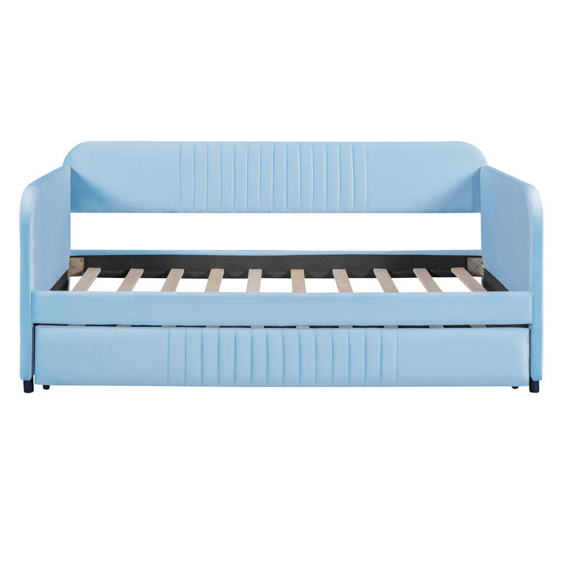 Upholstered Daybed Sofa Bed With Trundle Bed