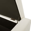 Textured Fabric Ottoman Bench With Hinged Lid
