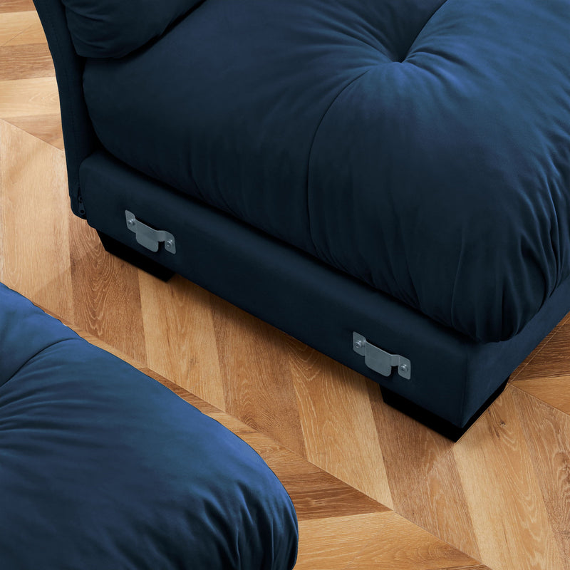 Super Comfort Oversized Modular Velvet Sectional Sofa, Deep Seat Convertible L Shaped Couch