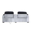 Misezon - Recliner - Black Top Grain Leather & Aluminum - Atlantic Fine Furniture Inc