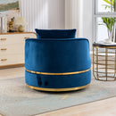 360 Degree Swivel Over Sized Upholstered Barrel Chair