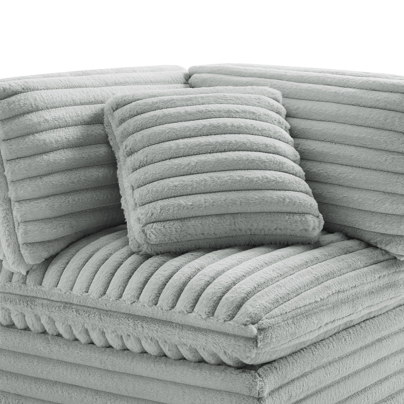 Jenny - Corner Accent Chair - Gray