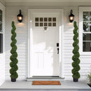 Artificial Outdoor UV Resistant Plastic Boxwood Topiary Spiral Tree