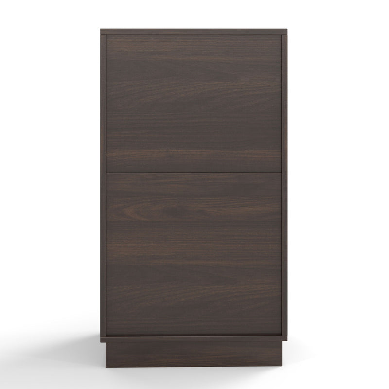 Tilt Out Trash Can Cabinet With Wave Textured Drawer & Pull Out Bin