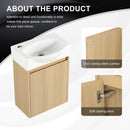 Modern Bathroom Vanity With Ceramic Basin, Wall Mounted Floating Sink Combo, Storage Cabinet