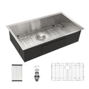 Modern Style Undermount Sink With Stainless Steel, Deep Single Bowl