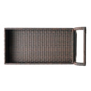 Resin Wicker Bar Cart With Metal Frame - Brown