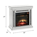 Noralie - Fireplace - Mirrored & Faux Diamonds - 29" - Atlantic Fine Furniture Inc