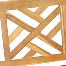 Alejandro - Acacia Wood Porch Swing With Slat Panel Seating