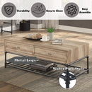 Brantley - Coffee Table - Oak & Sandy Black Finish - Atlantic Fine Furniture Inc