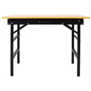 Portable Folding Work Table With Measuring Tape And Angle Finder Steel - Black