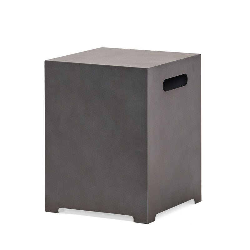 Modern Tank Holder Side Table With Powder Coated Frame