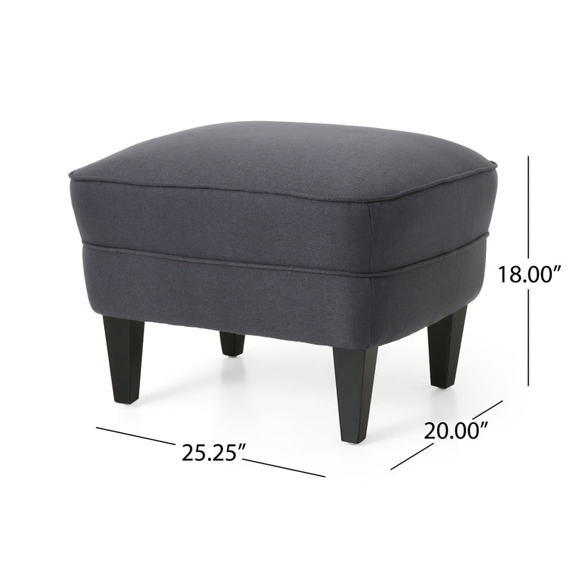 Enchante - Living Room Set With Tufted Back Club Chair And Ottoman