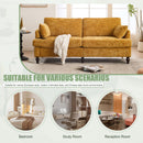 Chenille 2 Seater Sofa With LED Light, USB Charging Port, And Storage Bag